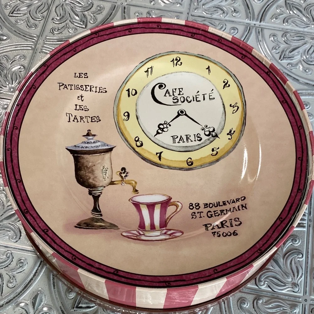 The Sakura Table Sweet Treats Parisian Decorative 9”Plates Set of 4